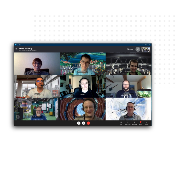 wobe-systems agiles standup meeting online